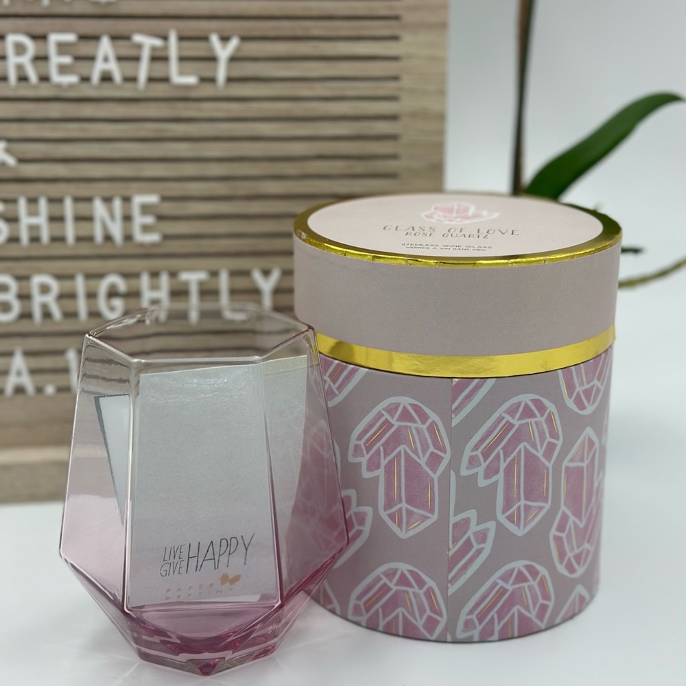 COPY 2 - *New* in box Rose Quartz wine glass (buy 1 or 3) - Picture 1 of 3